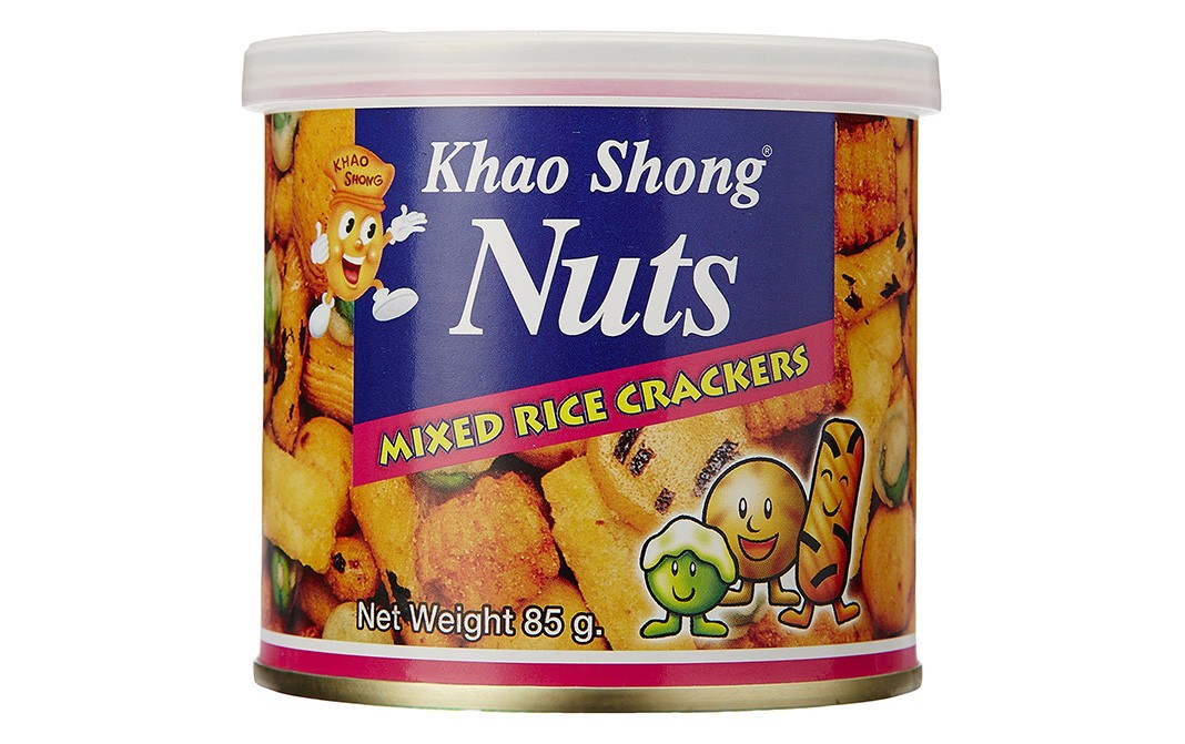 Khao Shong Nuts Mixed Rice Crackers   Plastic Container  85 grams